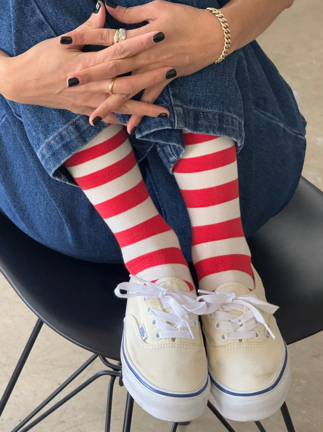 Le Bon Shoppe - Wide Wally Socks - Wide / Red Stripe