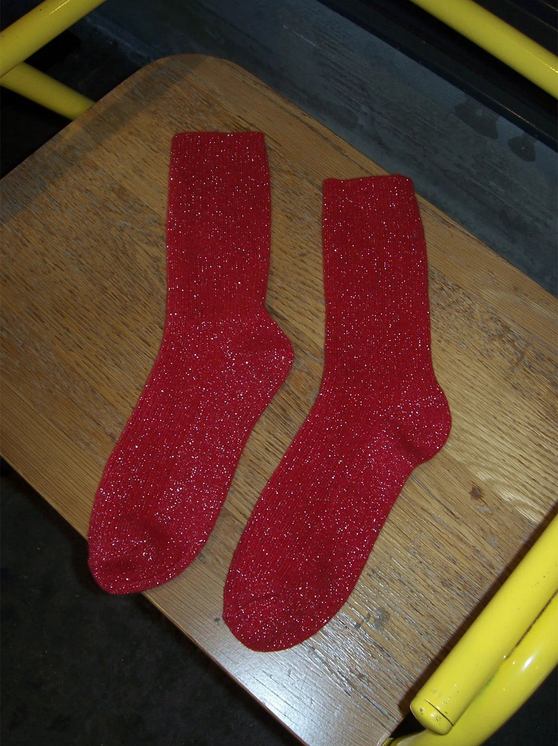 Le Bon Shoppe - Winter Sparkle Socks - Poinsettia