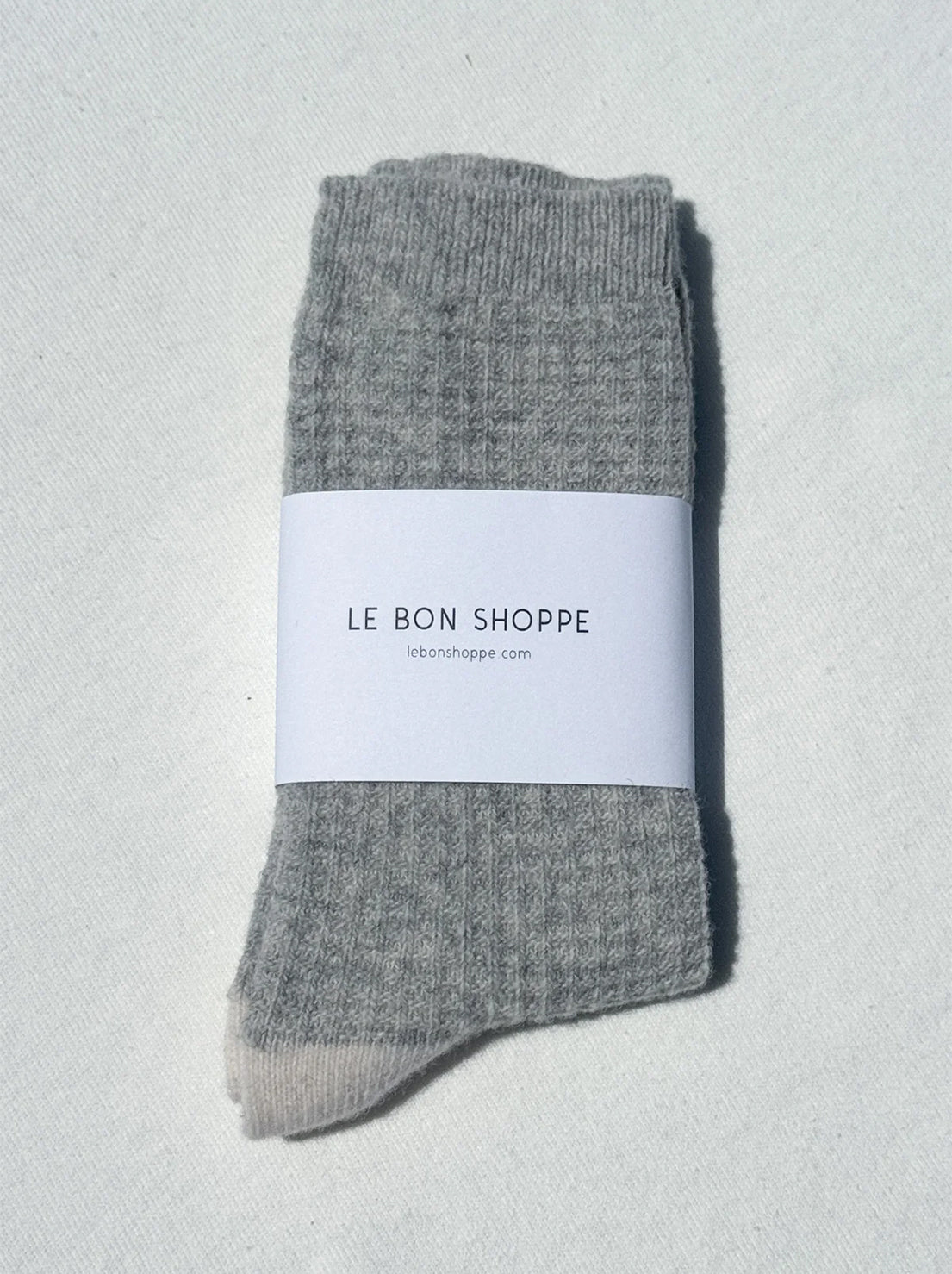 Le Bon Shoppe - Wool Waffled Socks - Stone / Cream