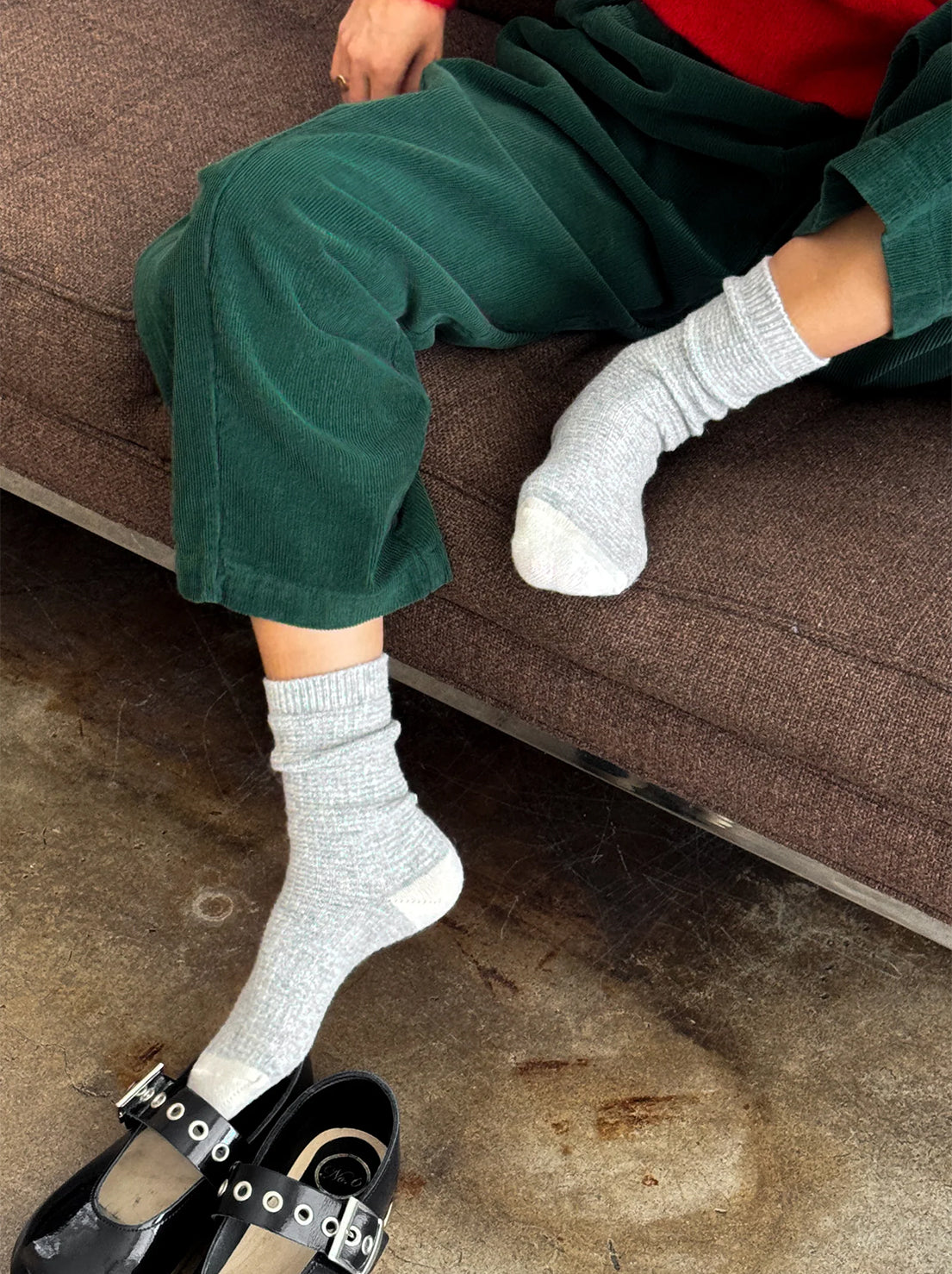 Le Bon Shoppe - Wool Waffled Socks - Stone / Cream