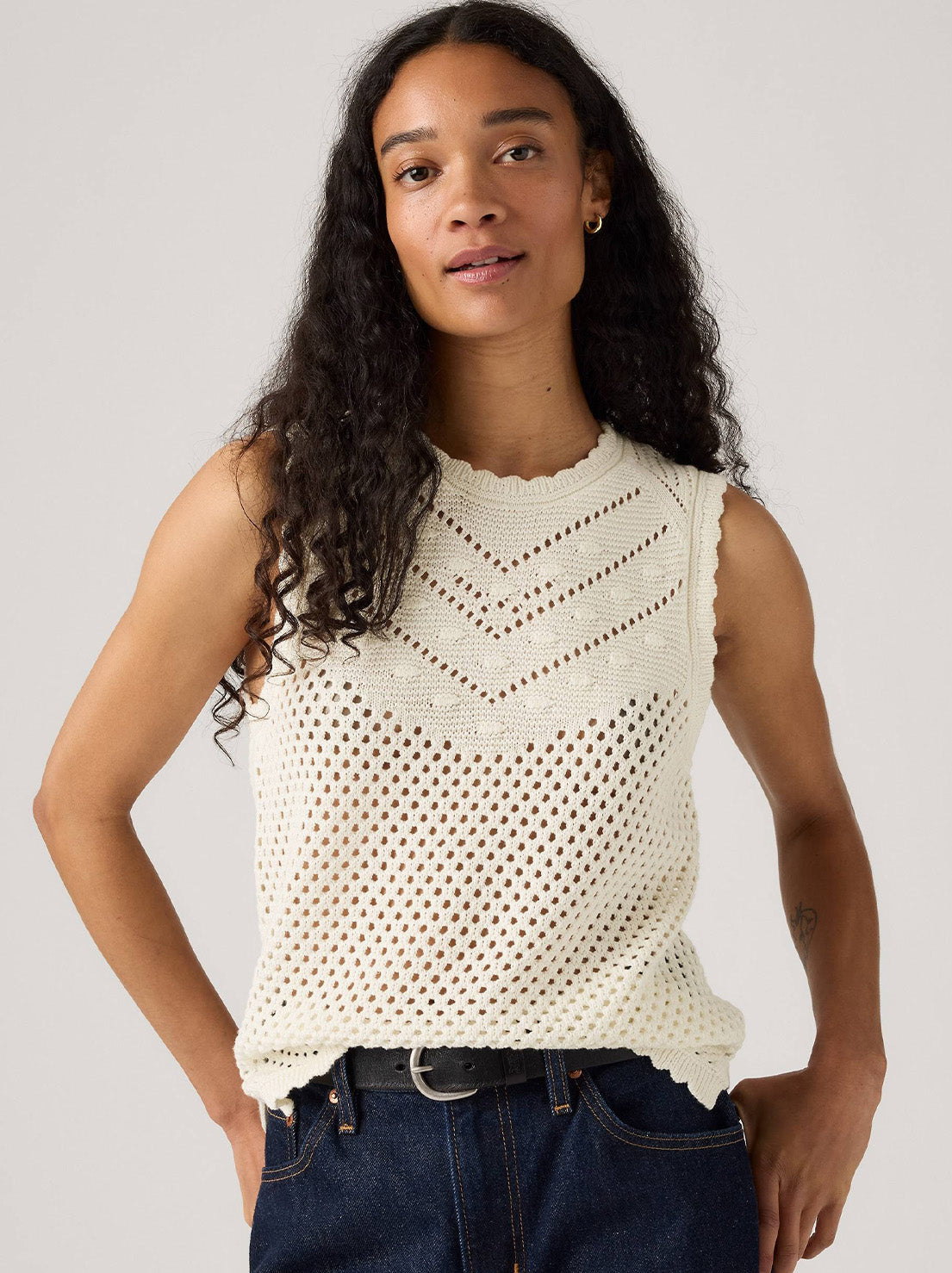 Levi's - Adrienne Crochet Tank - Egret