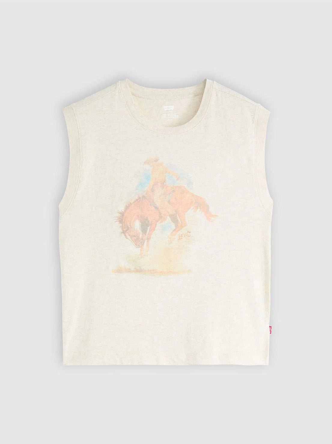 Levi's - Graphic Boxy Tank - Faded Cowboy Oatmeal Heather