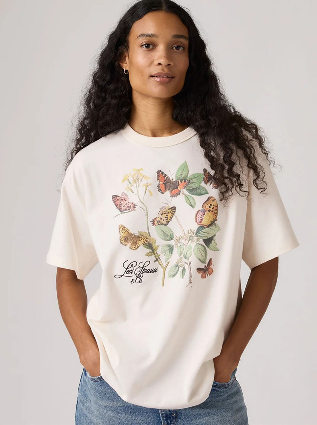 Levi's - Graphic Tabor Tee - Butterfly Garden/Egret