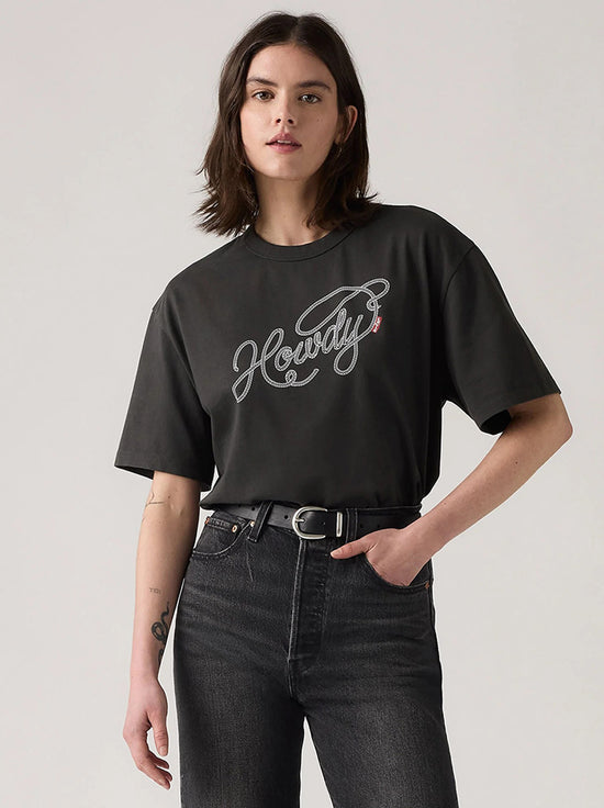 Levi's - Graphic Tabor Tee - Howdy Script Pirate Black