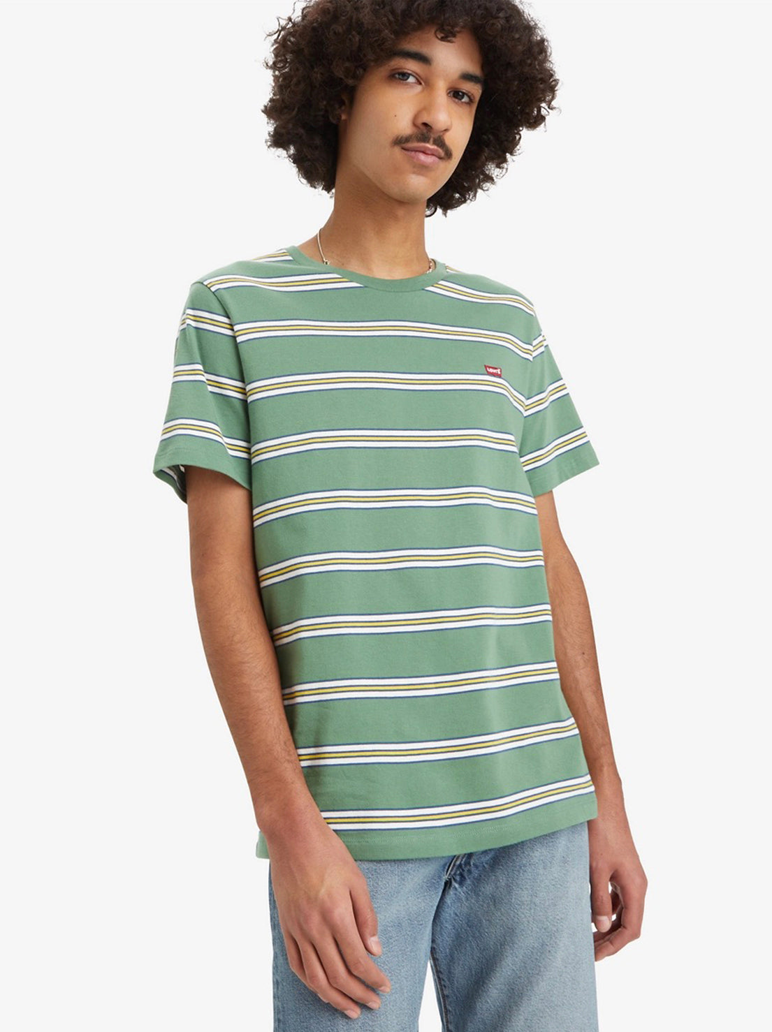 Levi's - Original Housemark Tee - Varsity Stripe Myrtle Green