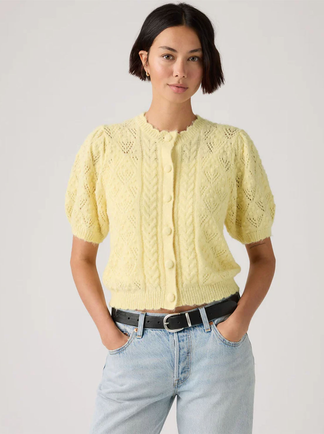 Levi's - Pauline Pointelle SS Cardi - French Vanilla