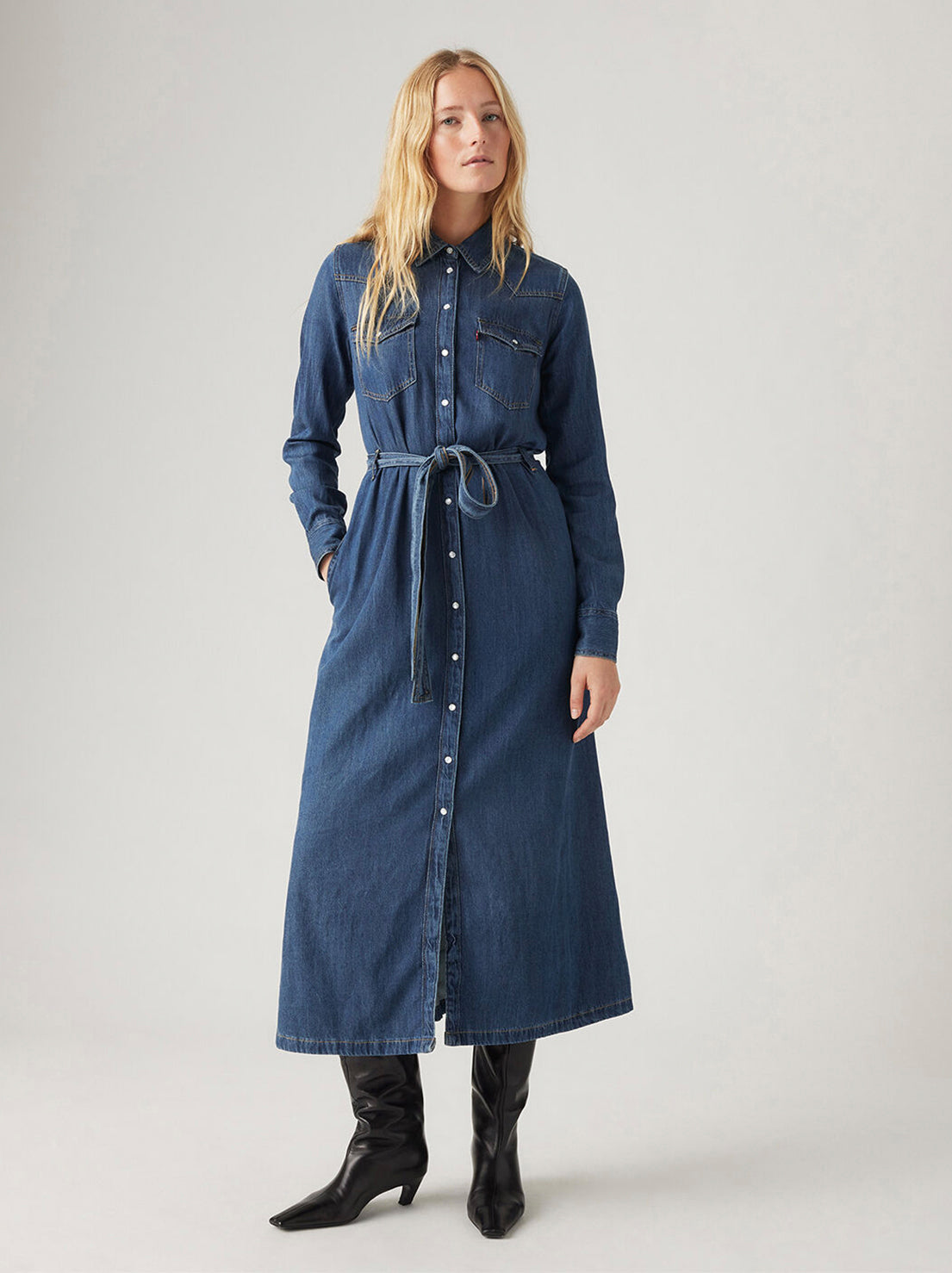 Levi's - Quinney Denim Dress - Bright Dark Stone