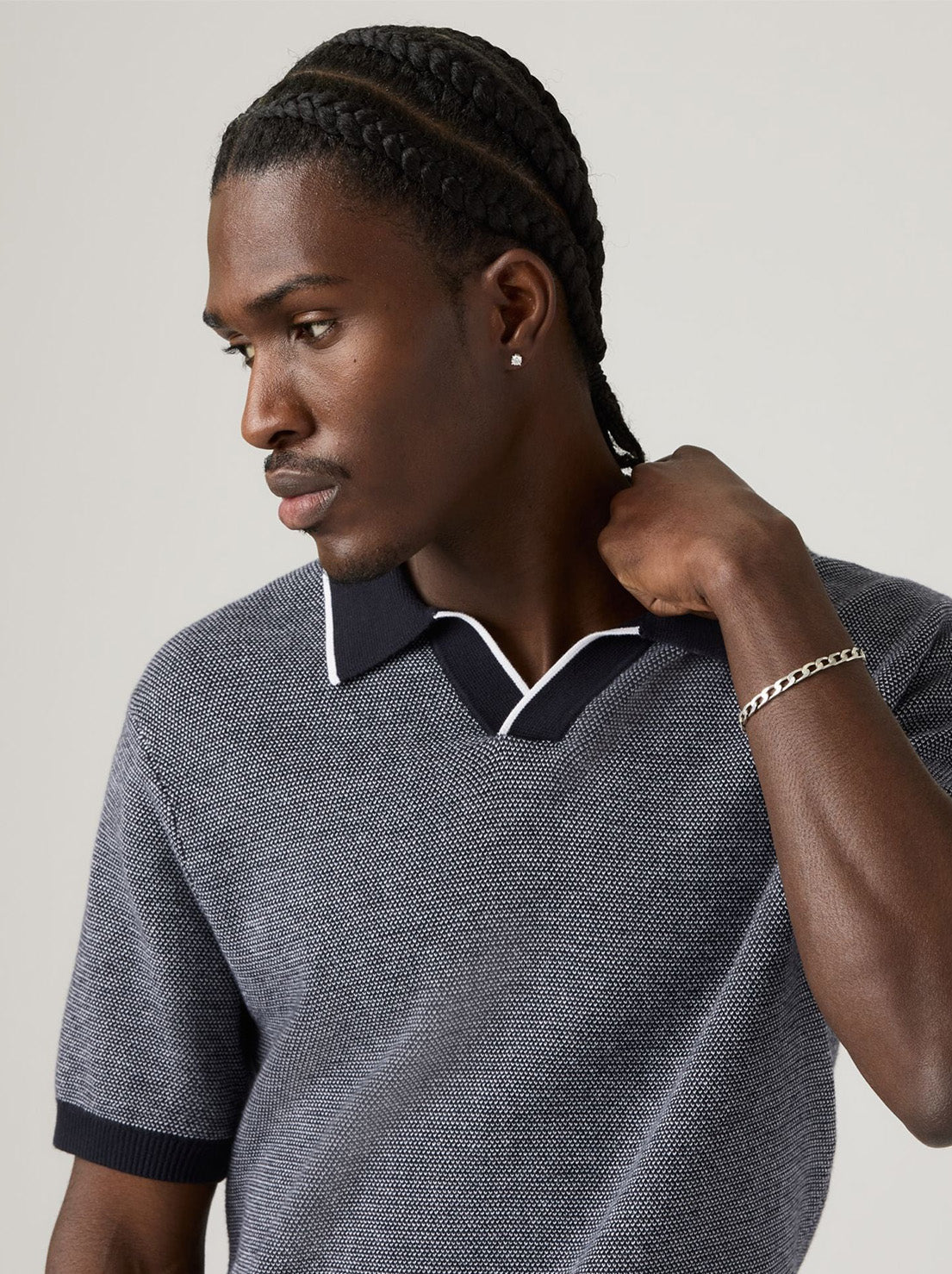 Levi's - Skipper Knit Polo - Birds Eye Stitch Jet Black