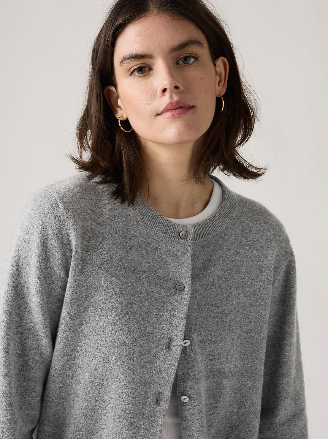 Levi's - Super Soft Crewneck Cardi - Dark Heather Grey