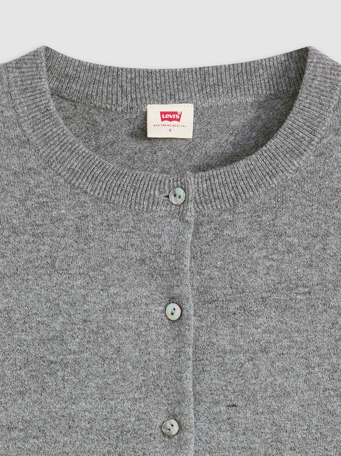 Levi's - Super Soft Crewneck Cardi - Dark Heather Grey