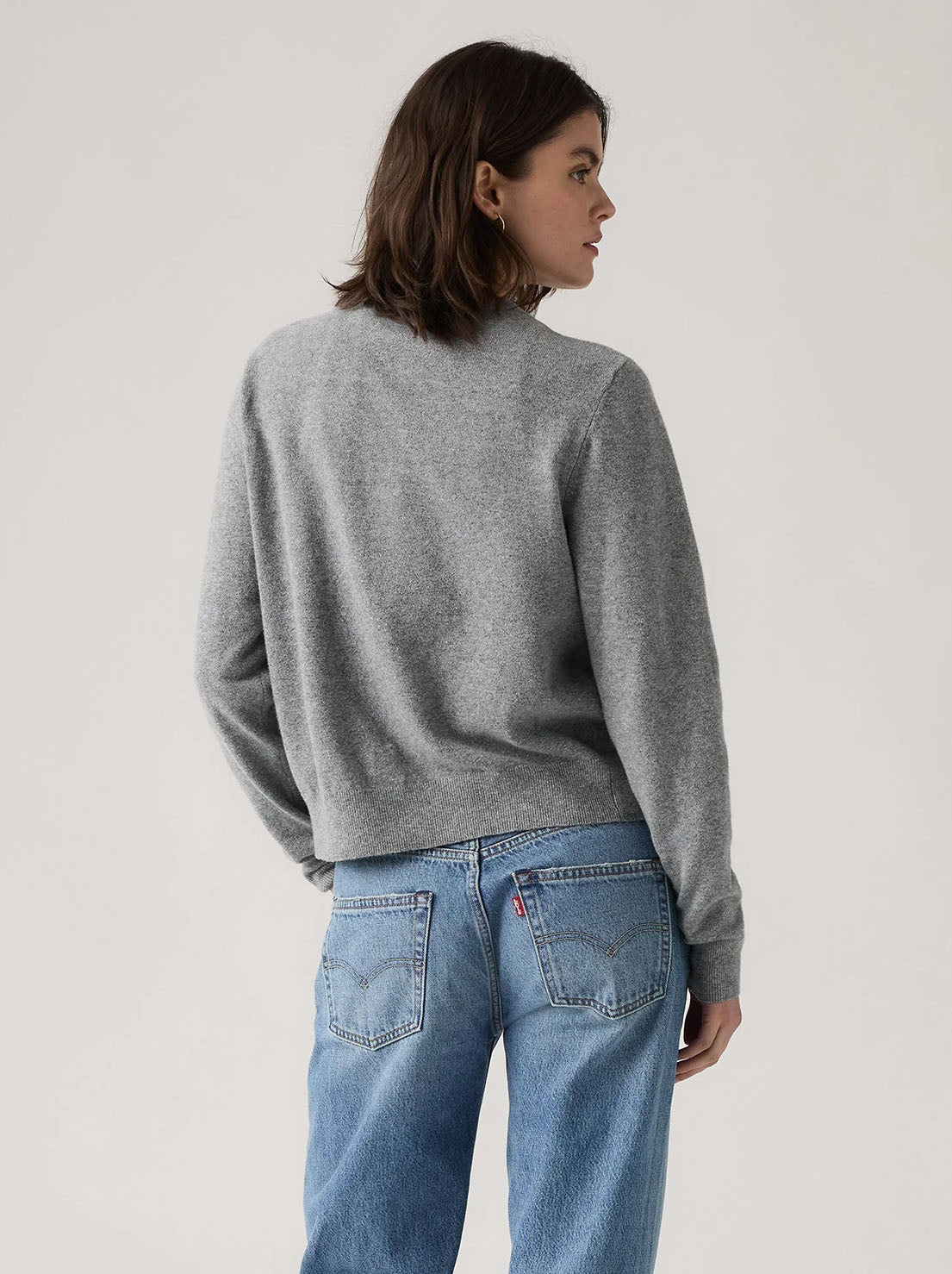 Levi's - Super Soft Crewneck Cardi - Dark Heather Grey
