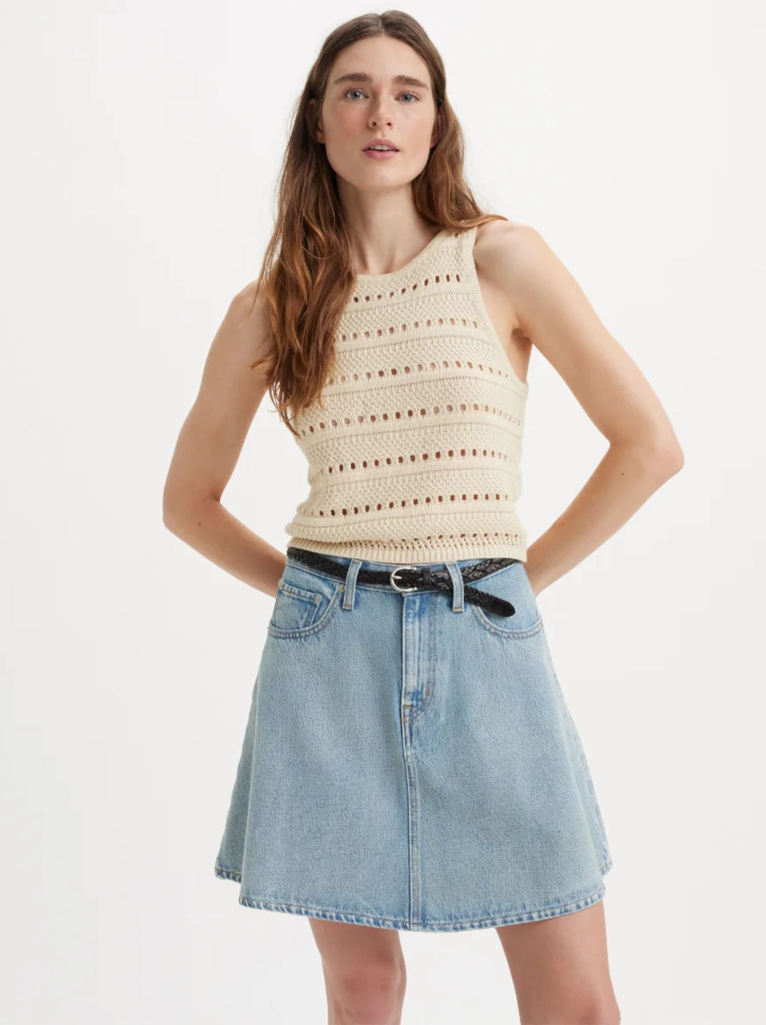 Levi's - Superbloom Crochet Tank - White Swan