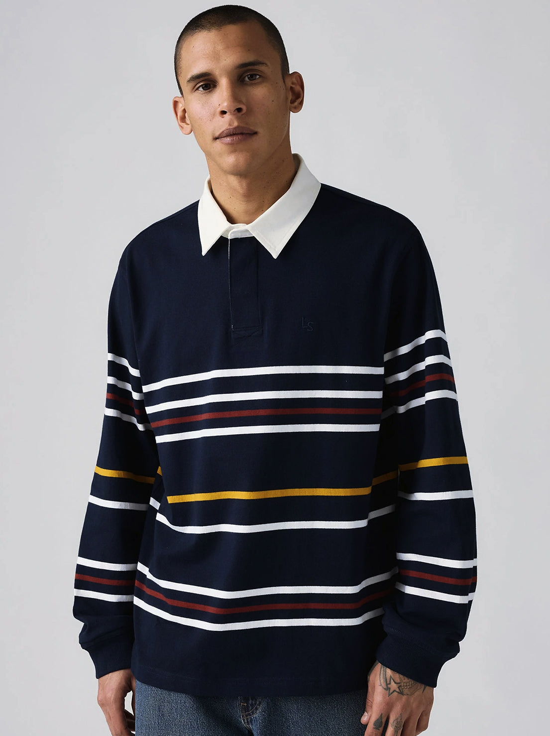 Levi's - Union Rugby - Theo Stripe Navy Blazer