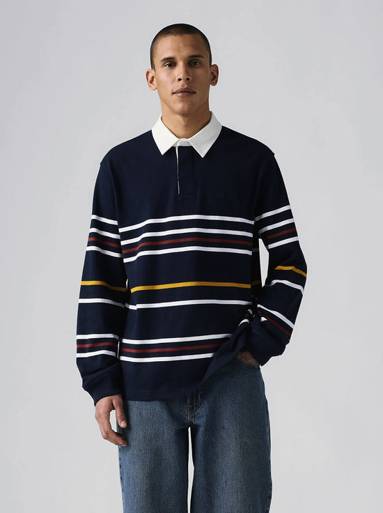 Levi's - Union Rugby - Theo Stripe Navy Blazer