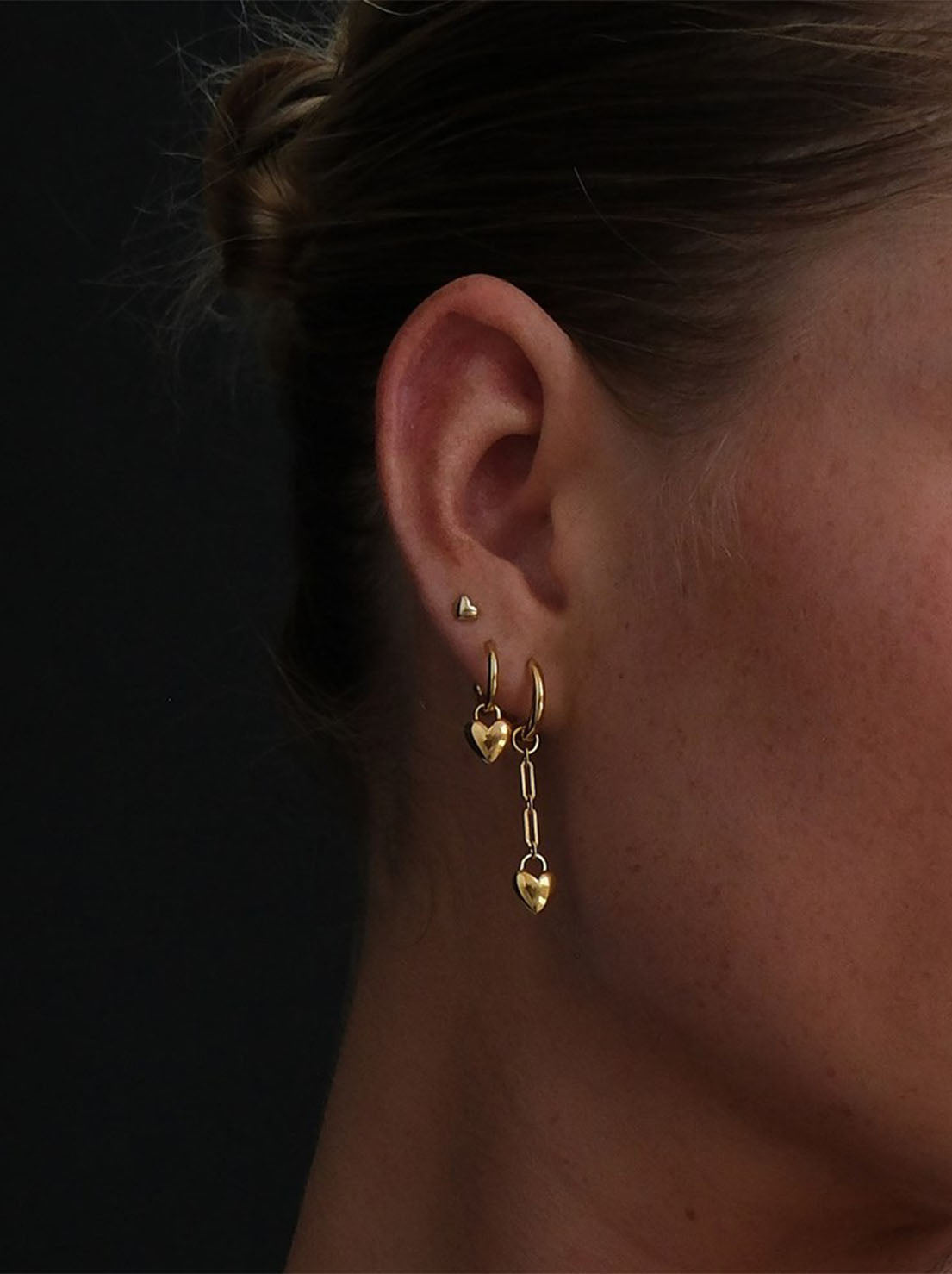 Linda Tahija - Amore Core Hoop Earrings - Gold Vermeil