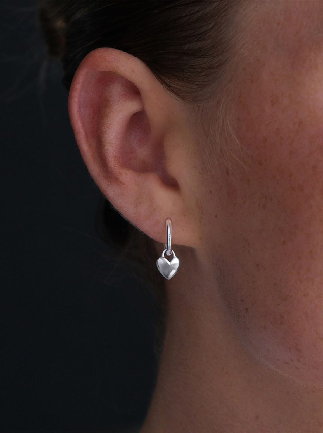 Linda Tahija - Amore Core Hoop Earrings - Sterling Silver