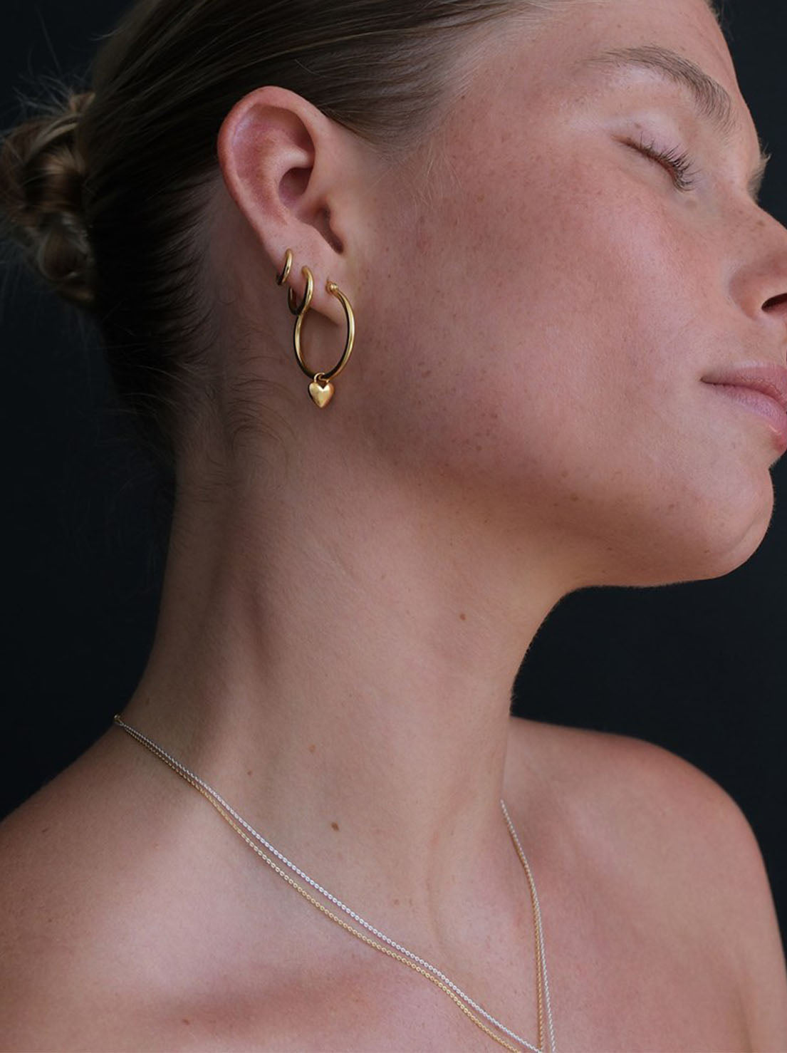 Linda Tahija - Amore Foundation Hoop Earrings - Gold Vermeil