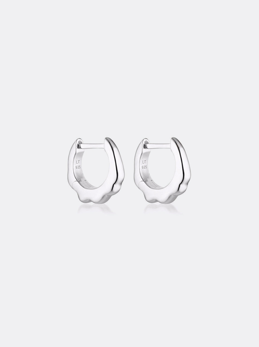 Linda Tahija - Apex Huggie Hoop Earrings - Sterling Silver