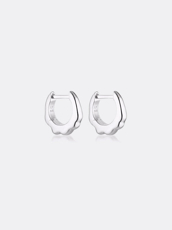 Linda Tahija - Apex Huggie Hoop Earrings - Sterling Silver