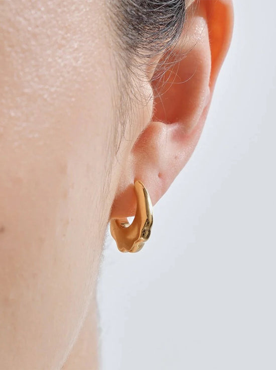 Linda Tahija - Apex Max Hoop Earrings - Gold Plated