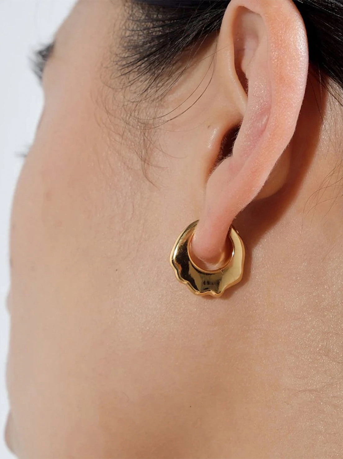 Linda Tahija - Apex Max Hoop Earrings - Gold Plated