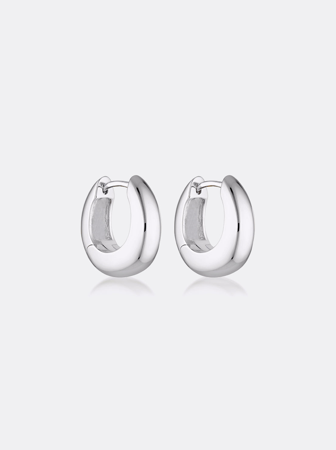 Linda Tahija - Bold Huggie Earrings - Sterling Silver