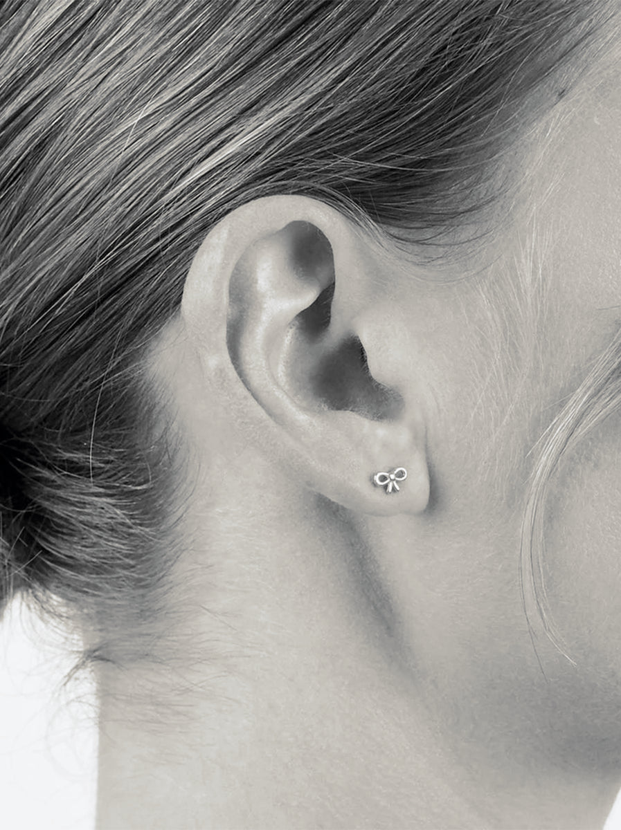 Linda Tahija - Bow Stud Earrings - Sterling Silver – Abicus