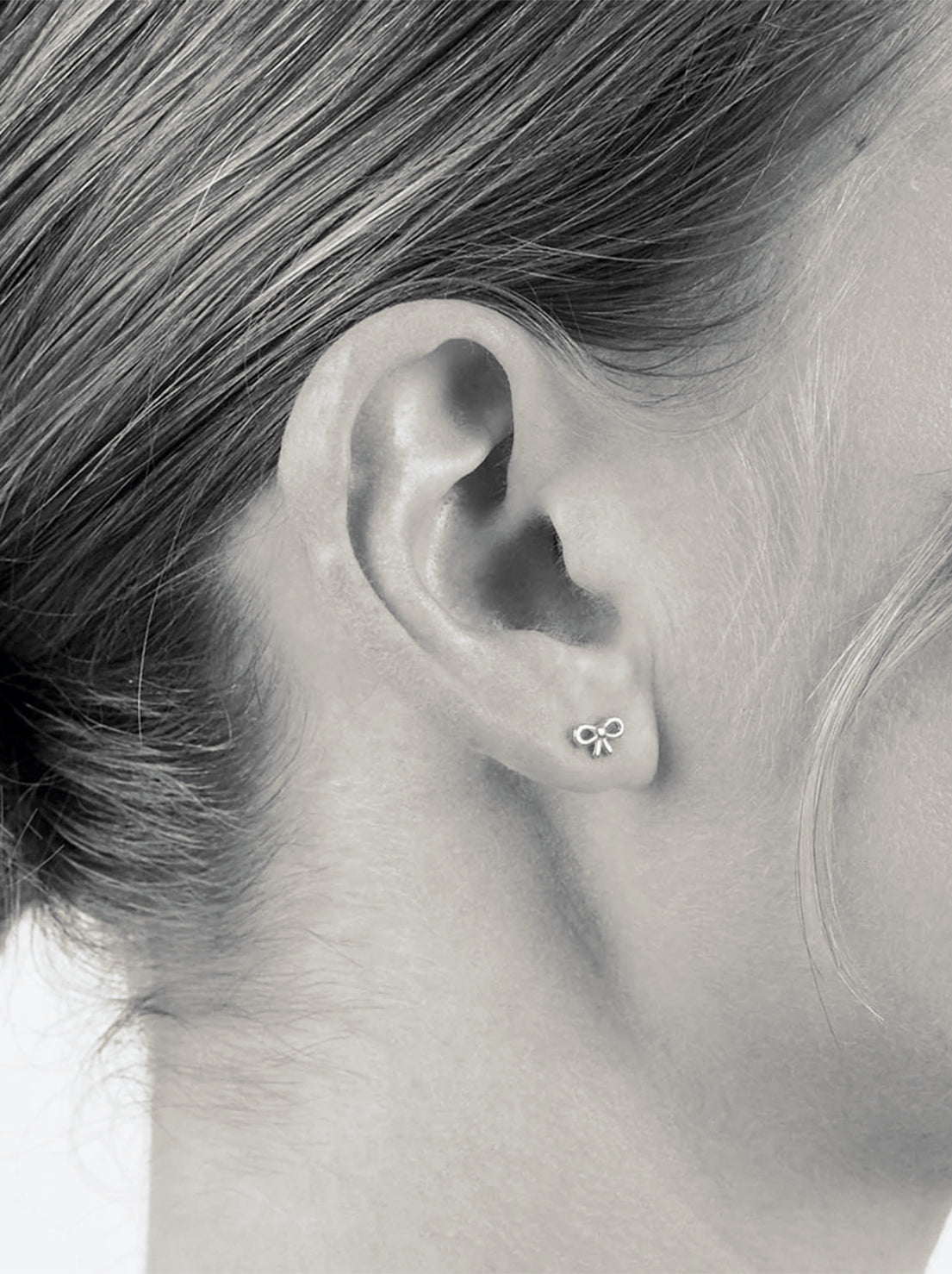 Linda Tahija - Bow Stud Earrings - Sterling Silver