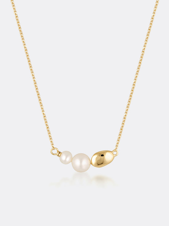 Linda Tahija - Brook Pearl Necklace - Gold Plated