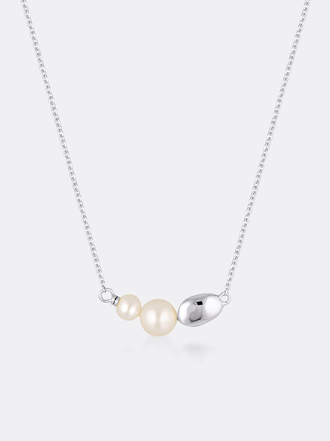 Linda Tahija - Brook Pearl Necklace - Sterling Silver