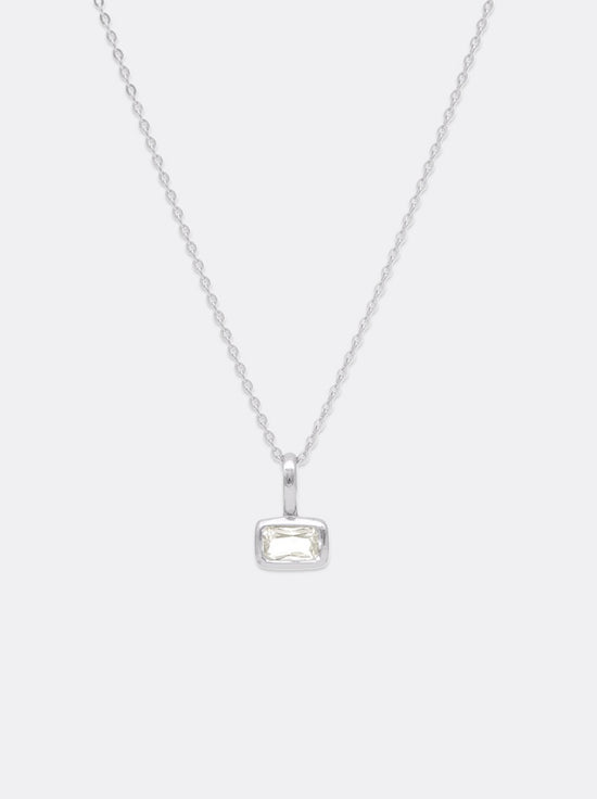 Linda Tahija - Calibri Necklace - Sterling Silver - Lab Grown White Sapphire