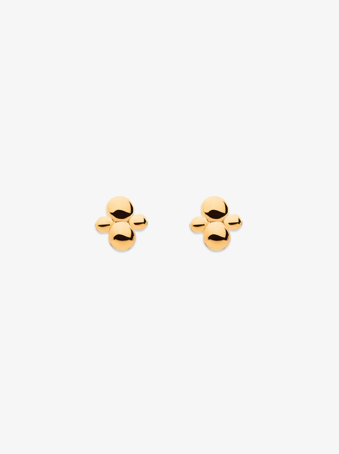 Linda Tahija - Cluster Stud Earrings - 18k Gold Vermeil