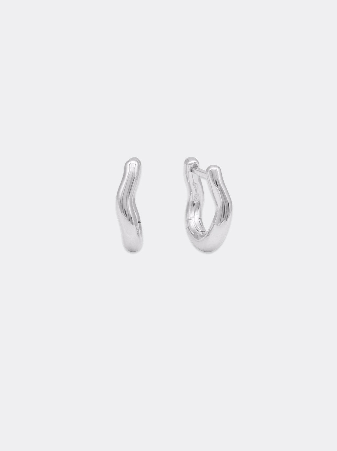 Linda Tahija - Curve Huggie Earrings - Sterling Silver