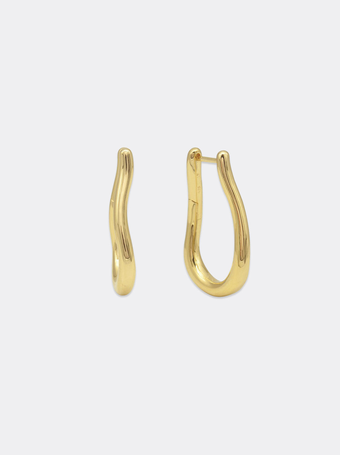 Linda Tahija - Curve Max Huggie Earrings - Gold Plated