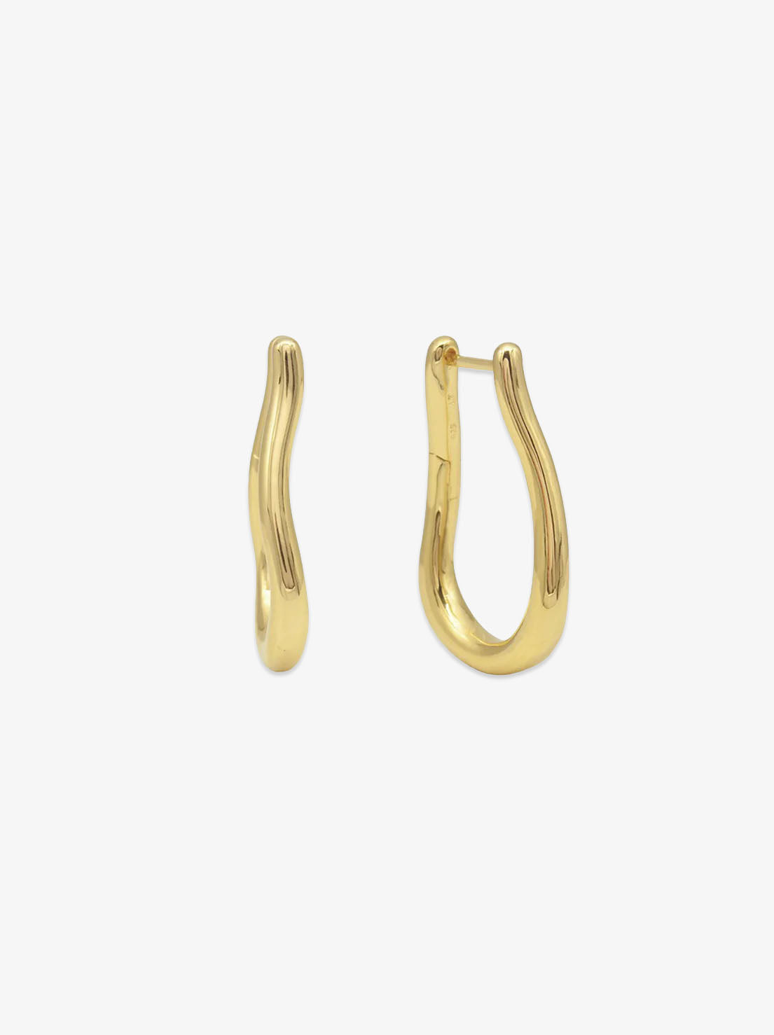 Linda Tahija - Curve Max Huggie Earrings - Gold Plated