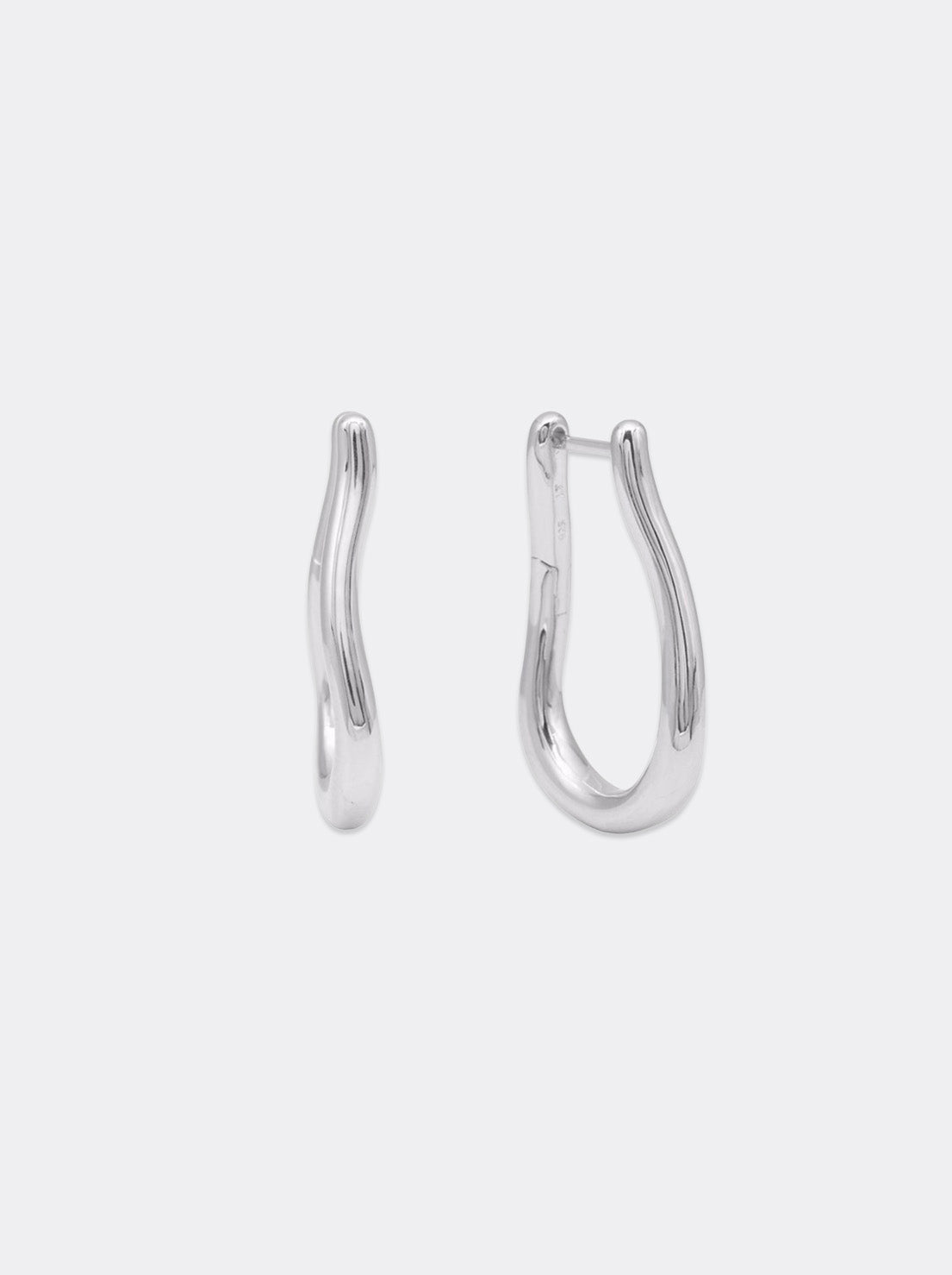 Linda Tahija - Curve Max Huggie Earrings - Sterling Silver