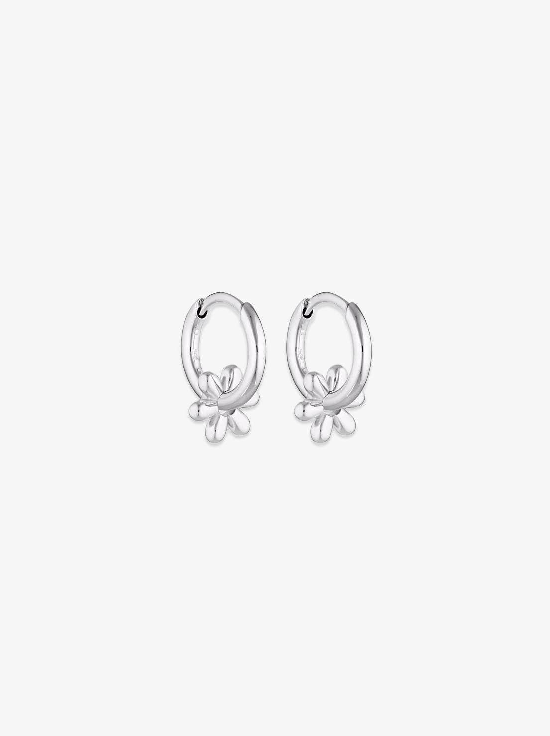 Linda Tahija - Daisy Classic Huggie Earrings - Sterling Silver