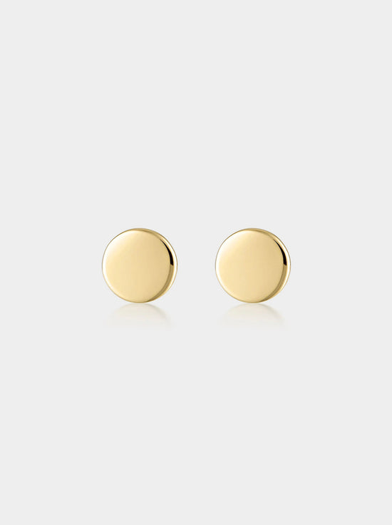 Linda Tahija - Disc Stud Earrings - Gold Plated