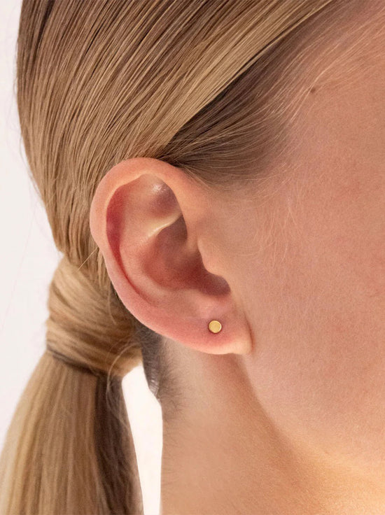 Linda Tahija - Dot Stud Earrings - Gold Plated