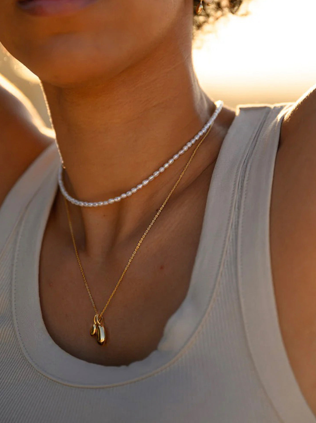 Linda Tahija - Double Alga Necklace - Gold Plated