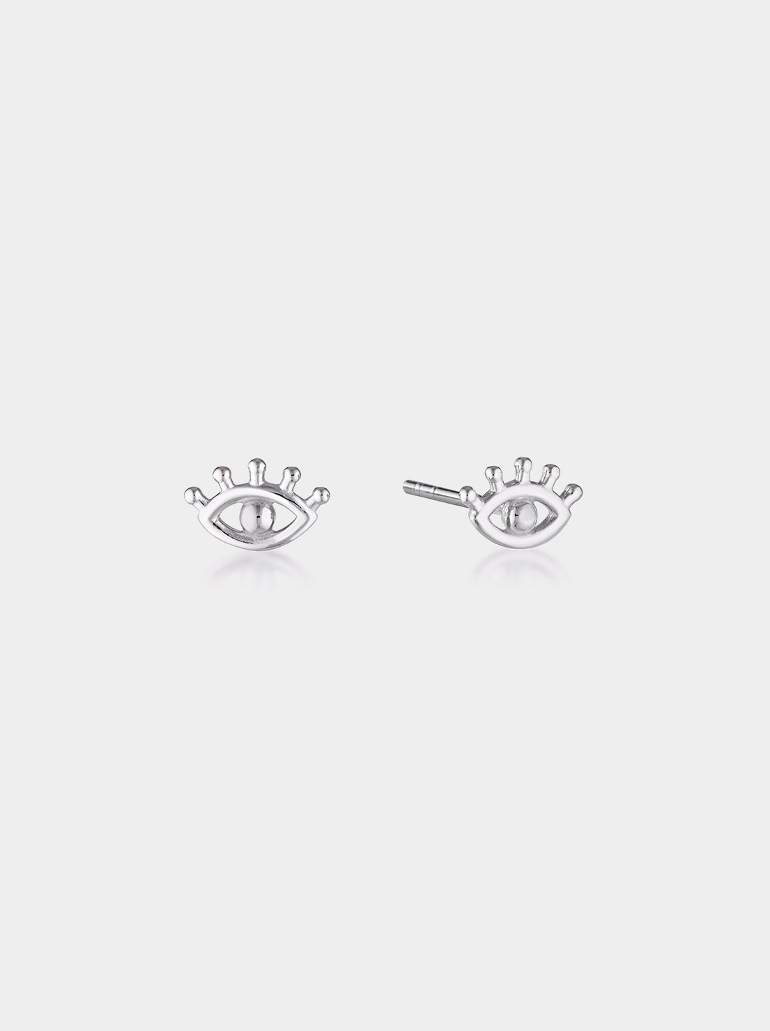 Linda Tahija - Evil Eye Stud Earrings - Sterling Silver