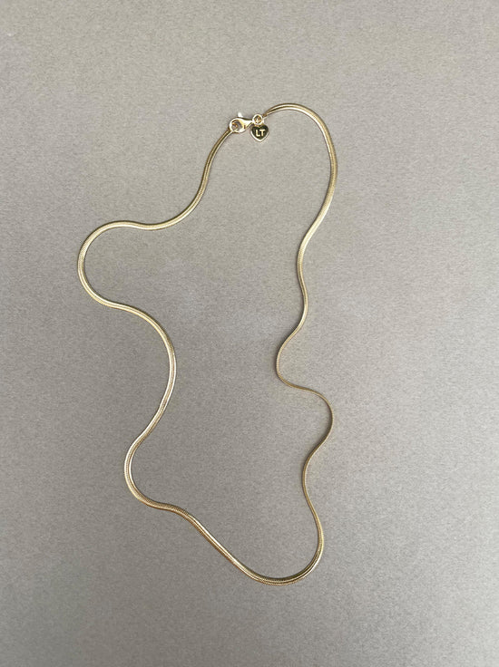 Linda Tahija - Fluid Snake Chain Necklace - Gold Plated