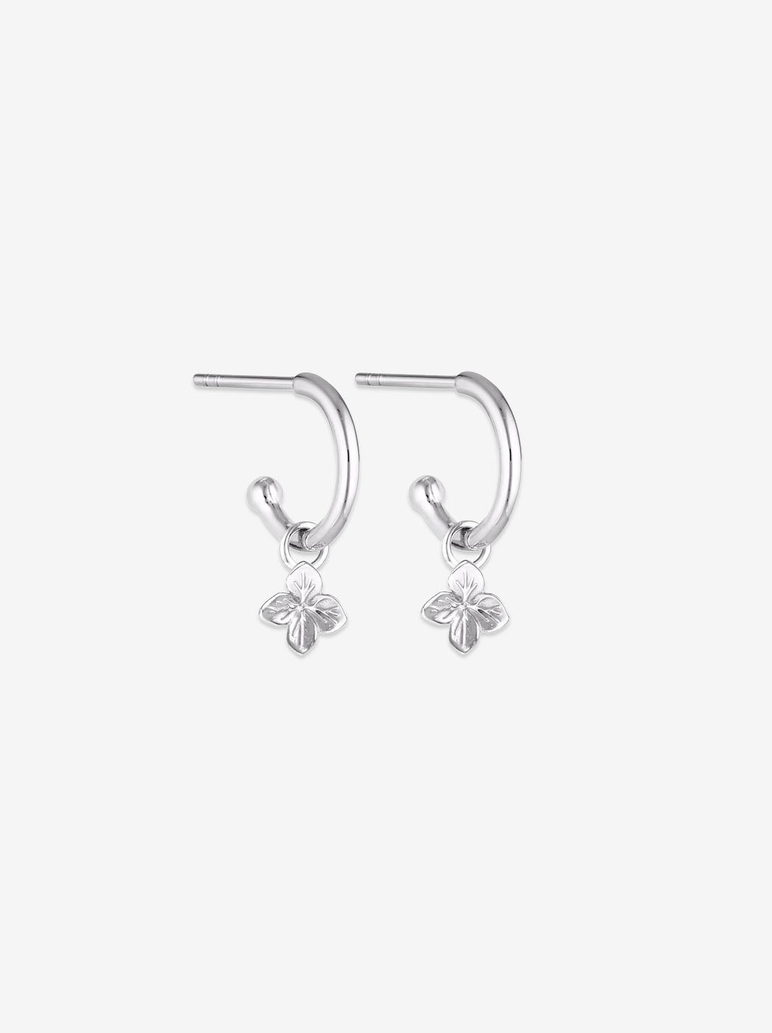 Linda Tahija - Hydrangea Charm Earrings - Sterling Silver