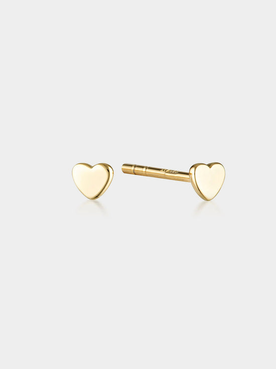 Linda Tahija - Micro Heart Stud - Gold Plated