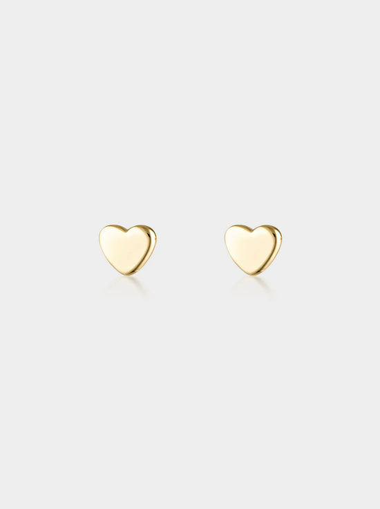 Linda Tahija - Micro Heart Stud - Gold Plated