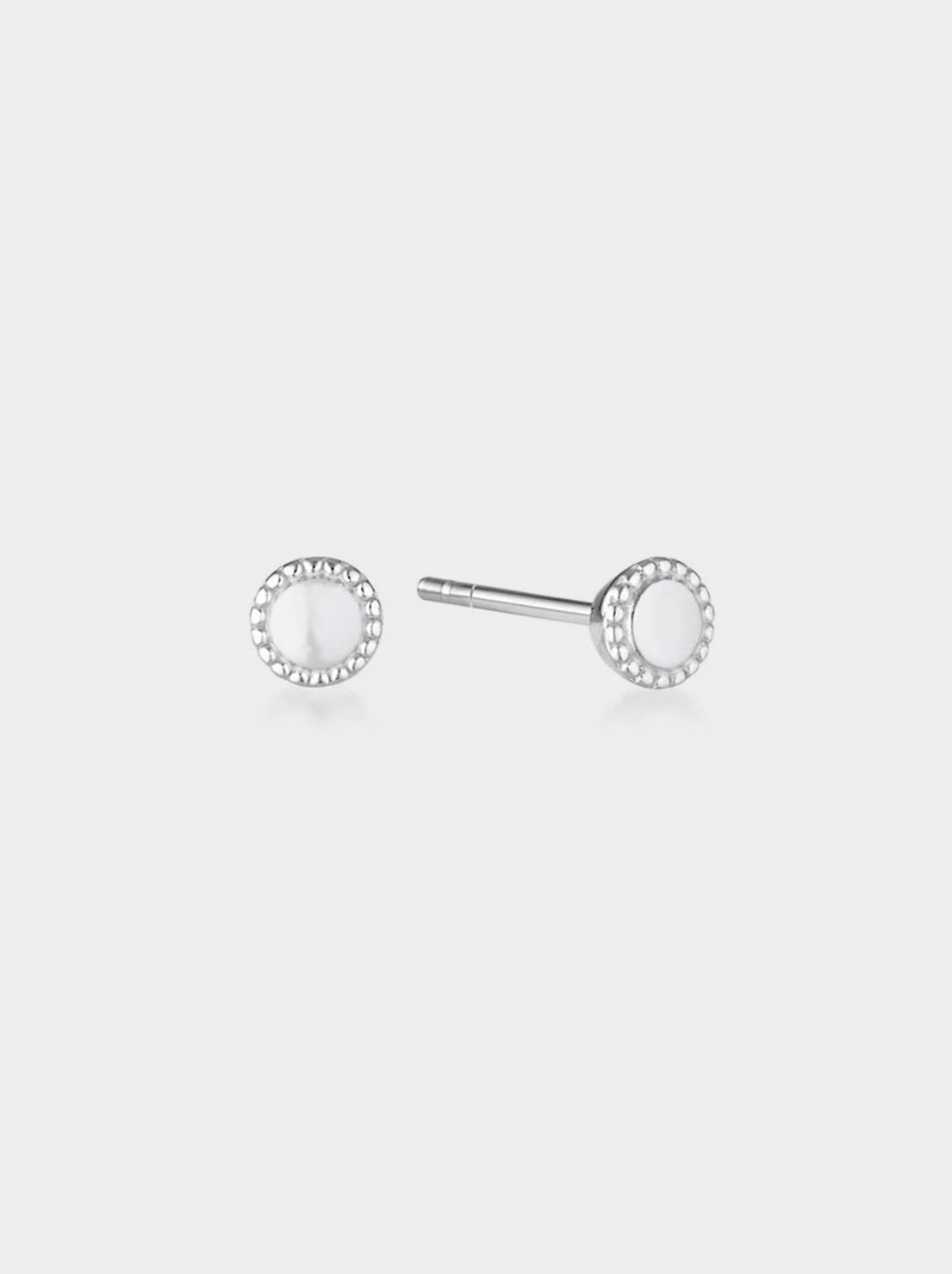 Linda Tahija - Mill Stud Earrings - Sterling Silver