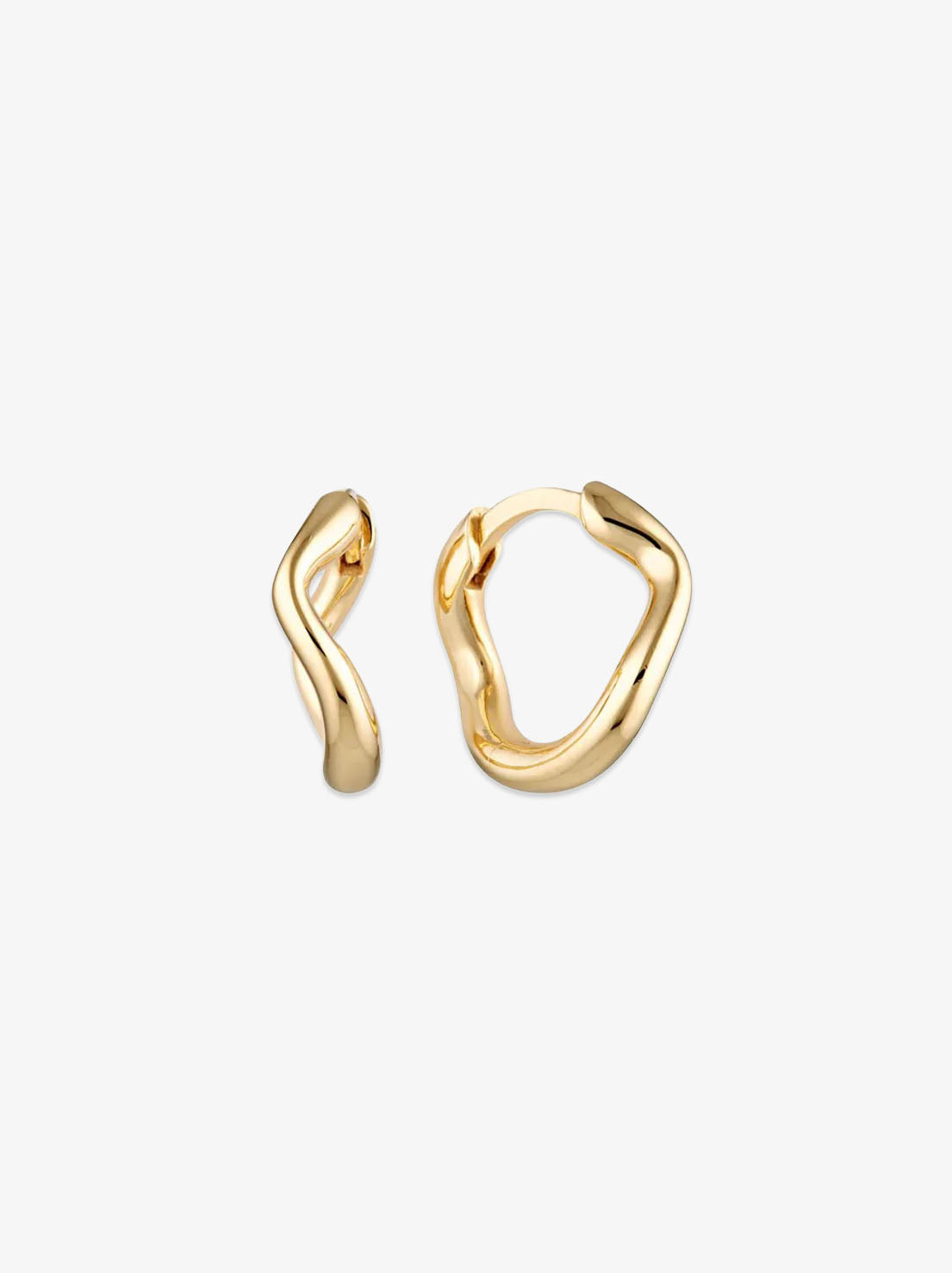 Linda Tahija - Mini Cascade Huggie Earrings - 18k Gold Vermeil