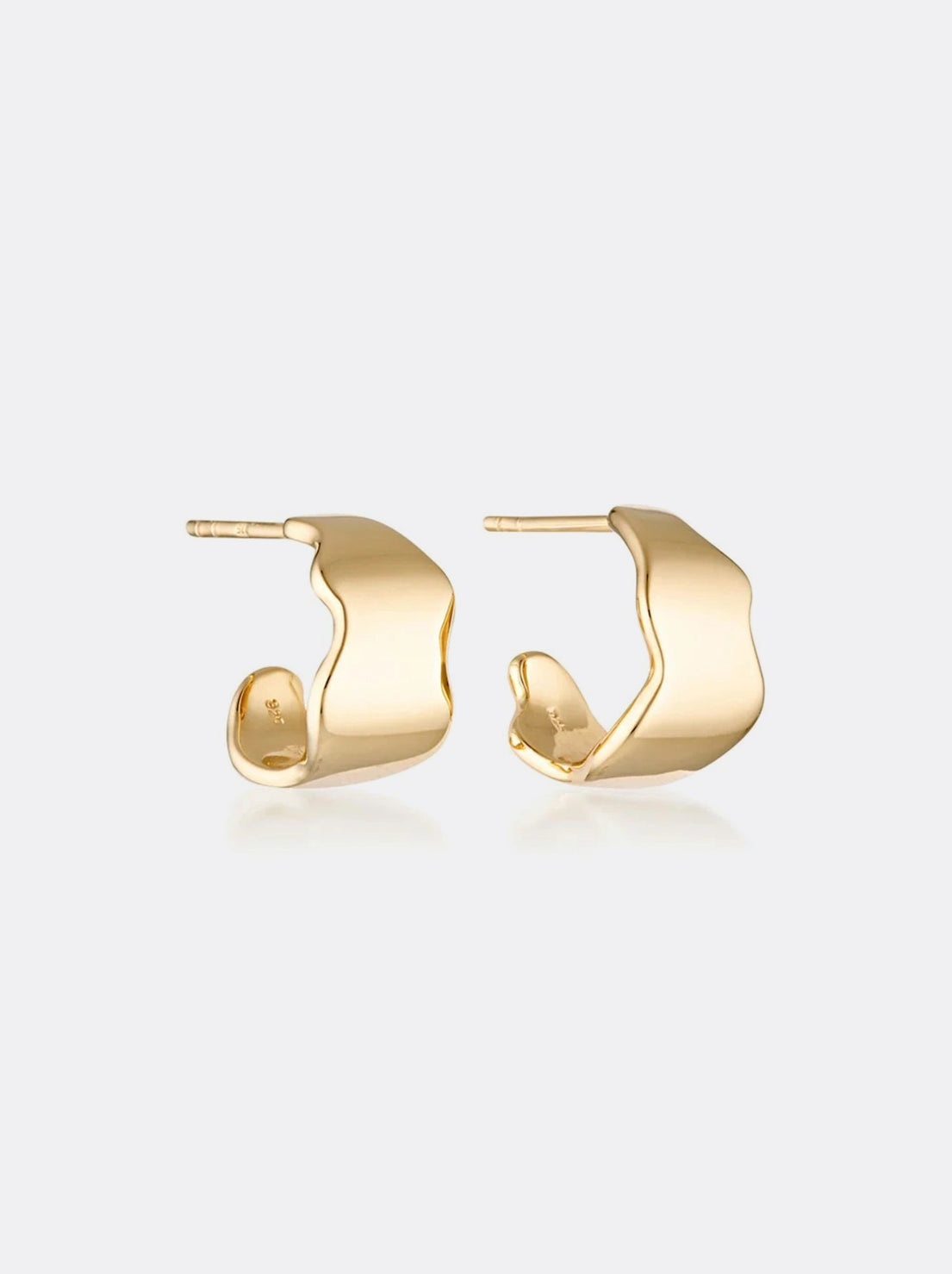 Linda Tahija - Motion Hoop Earrings - Gold Plated