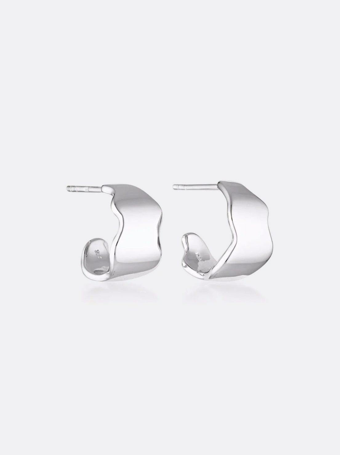 Linda Tahija - Motion Hoop Earrings - Sterling Silver