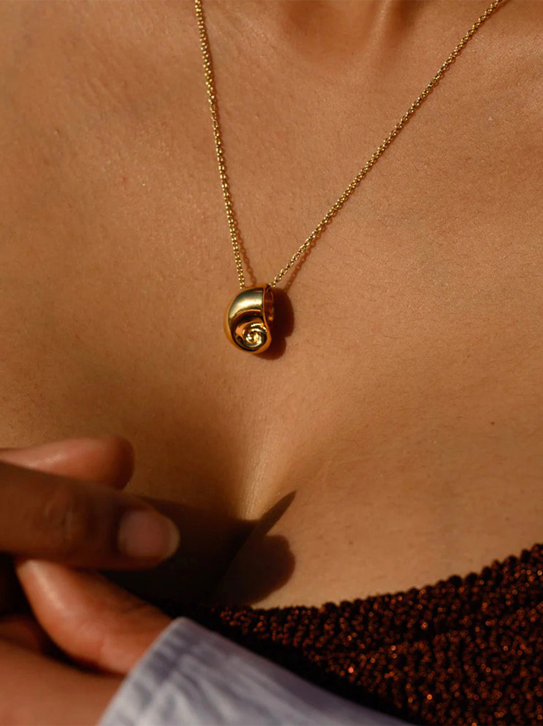 Linda Tahija - Nautilus Necklace - Gold Plated